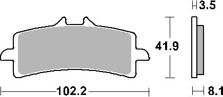 SBS KLOCKI HAMULCOWE KH447 TRACK AND SPORT SINTER KOLOR ZŁOTY (ZAMIENIA MIESZANKĘ RS)