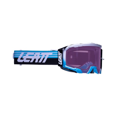 LEATT GOGLE VELOCITY 5.5 IRIZ GOGGLE AQUA PURPLE 78% - KOLOR NIEBIESKI/BIAŁY/CZARNY SZYBKA LUSTRZANA FIOLETOWA