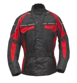 ROLEFF WIELKA PROMOCJA KURTKA TEKSTYLNA DŁUGA MODEL RENO (2W1) KOLOR CZARNY/CZERWONY ROZMIAR M