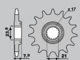 SUNSTAR ZĘBATKA PRZEDNIA 2320 13 HONDA CRF 250R '18-'23 (JTF1344.13) (ŁAŃC. 520) (232013)