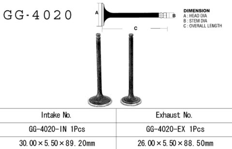 VESRAH ZAWÓR SSĄCY KAWASAKI KLT 160/185 ' 85-87' KLF 185 '85-88' (OEM: 12004-1051) (1SZT.) (MADE IN JAPAN)
