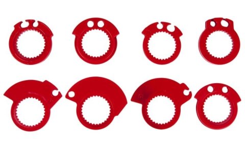 RACETECH (RTECH) MANETKI R20 LOCK-ON (22+25MM) KOLOR SZARY + 8 ADAPTERÓW ROLGAZU