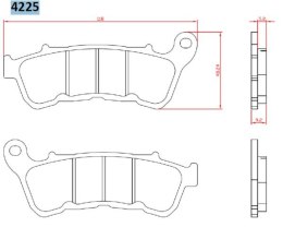 BRENTA KLOCKI HAMULCOWE KH640 SPIEK METALICZNY (ZŁOTE) HARLEY-DAVIDSON XL883/XL1200 '14-, PRZÓD (FT 4225)