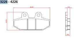 BRENTA KLOCKI HAMULCOWE KH710 HARLEY-DAVIDSON 1750/1870 '18-20, TYŁ (FT 3226)