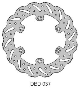 DELTA BRAKING TARCZA HAMULCOWA TYŁ KTM 2T/4T '91-21, HUSABERG, HUSQUARNA, GAS-GAS '21, WAVE (220X110X4MM) (6X6,5MM) (NG129,NG141