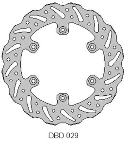 DELTA BRAKING TARCZA HAMULCOWA TYŁ YAMAHA YZ/WR 125 '98-01, YZ/WR 250 '98-'01, YZF/WRF 400/426 '99-01, WAVE (240X115X4MM) (6X6,5