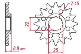 GROSSKOPF PROMOCJA ZĘBATKA PRZEDNIA 1248 13 (124813) BETA '12-'21, KTM '86-'21, HUSQVARNA '14-'21, HUSABERG '09-'14, GASGAS '20-