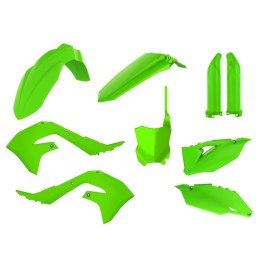 POLISPORT KOMPLET PLASTIKÓW KAWASAKI KX 250F '21-'24; KX 450F '19-'23 W ZESTAWIE TABLICA PRZEDNIA (8665900006) I OSŁONY AMORTYZA