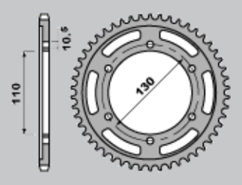 CHT ZĘBATKA TYLNA 241 42 SUZUKI GSXR 1000 '09-'15 (479-42) (JTR479.42)