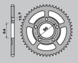 JR ZĘBATKA TYLNA 242 53 HONDA XL125R '82-'87 (PRO LINK) (JTR242.53)
