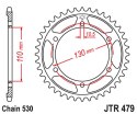 JT ZĘBATKA TYLNA 241 45 YAMAHA R1 '04-'08, FZ 1 '06-'14, R6B '06-'15 (24145JTZBK) (ŁAŃC. 530) KOLOR CZARNY