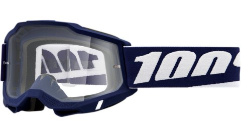 100 PROCENT GOGLE MODEL ACCURI 2 MIFFLIN - CLEAR LENS - KOLOR GRANATOWY/BIAŁY SZYBKA PRZEŹROCZYSTA