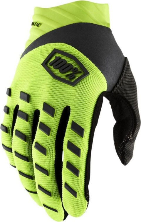 100 PROCENT RĘKAWICE CROSS/ENDURO MODEL AIRMATIC FLUO YELLOW/BLACK KOLOR ŻÓŁTY FLUO/CZARNY ROZMIAR L