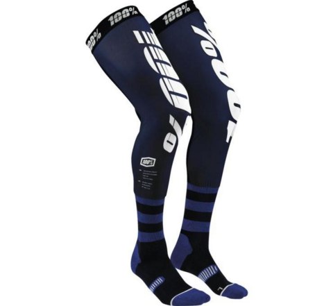 100 PROCENT SKARPETY WYSOKIE POD ORTEZY REV MX KNEE BRACE NAVY/WHITE KOLOR NIEBIESKI / BIAŁY ROZMIAR S/M