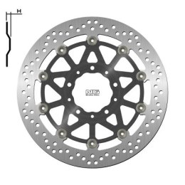 NG TARCZA HAMULCOWA PRZÓD KAWASAKI Z1000/ZZR1400 '17-20 (310X80X5,5MM) (5X10,5MM) PŁYWAJĄCA (ŚRODEK ALUMINIOWY)