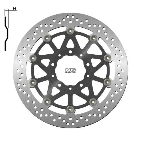 NG TARCZA HAMULCOWA PRZÓD KAWASAKI Z1000/ZZR1400 '17-20 (310X80X5,5MM) (5X10,5MM) PŁYWAJĄCA (ŚRODEK ALUMINIOWY)