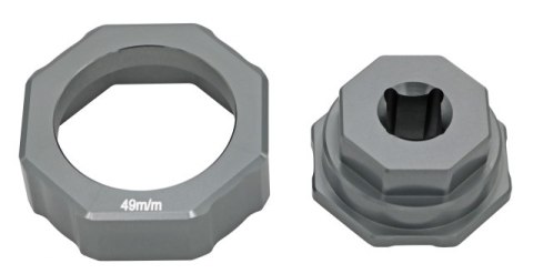 ACCEL KLUCZ DO SERWISU ZAWIESZEŃ PRZEDNICH DWUKOMOROWYCH KAYABA (KYB) ZESTAW DO ROZKRĘCANIA WKŁADU I GŁÓWNEJ NAKRĘTKI 49MM (KAYA