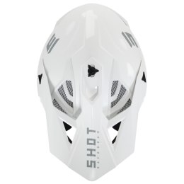 SHOT RACING WYPRZEDAŻ KASK MOTO LITE SOLID WHITE GLOSSY 2.0 KOLOR BIAŁY BŁYSZCZĄCY ROZMIAR L