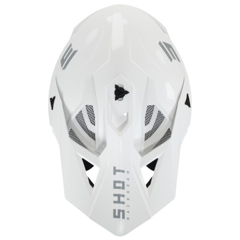 SHOT RACING WYPRZEDAŻ KASK MOTO LITE SOLID WHITE GLOSSY 2.0 KOLOR BIAŁY BŁYSZCZĄCY ROZMIAR L