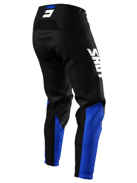 SHOT RACING WYPRZEDAŻ SPODNIE MOTO DEVO RAW BURST BLUE KOLOR CZARNY/NIEBIESKI/BIAŁY ROZMIAR 26
