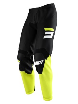 SHOT RACING WYPRZEDAŻ SPODNIE MOTO DEVO RAW BURST NEON YELLOW KOLOR CZARNY/ŻÓŁTY/BIAŁY ROZMIAR 28