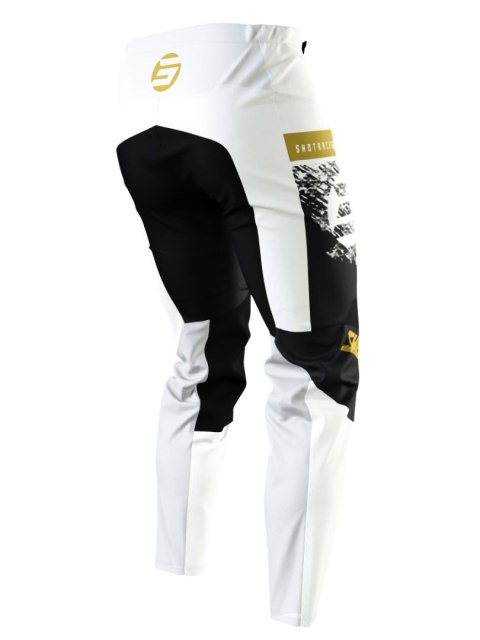 SHOT RACING WYPRZEDAŻ SPODNIE MOTO DEVO ROLL GOLD KOLOR BIAŁY/ZŁOTY/CZARNY ROZMIAR 26