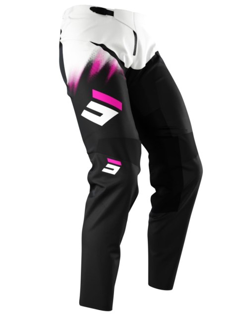 SHOT RACING WYPRZEDAŻ SPODNIE MOTO DZIECIĘCE/JUNIOR DEVO KID VERSUS PINK KOLOR CZARNY/BIAŁY/RÓŻOWY ROZMIAR 6/7