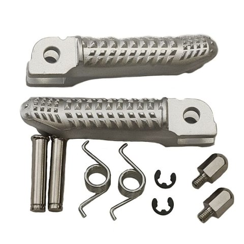 BIKETEC PARTS ZESTAW PODNÓŻKÓW (PODNÓŻKI) KIEROWCY KOMPLETNY Z MOCOWANIAMI BMW S 1000RR '15-17 KOLOR SREBRNY