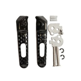 BIKETEC PARTS ZESTAW PODNÓŻKÓW (PODNÓŻKI) PASAŻERA KOMPLETNY Z MOCOWANIAMI HONDA CBR 600RR / CBR 1000RR '03-14 KOLOR CZARNY