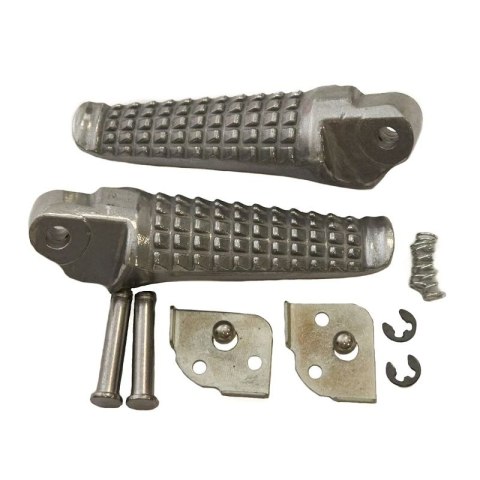 BIKETEC PARTS ZESTAW PODNÓŻKÓW (PODNÓŻKI) PASAŻERA KOMPLETNY Z MOCOWANIAMI SUZUKI GSXR 600/750 '96-05, GSXR 1000 '01-04 KOLOR SR