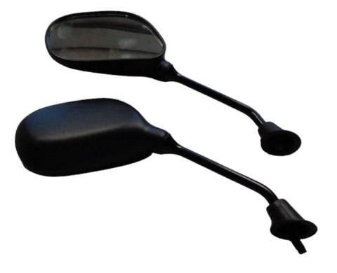 GZ LUSTERKO UNIWERSALNE DO SKUTERÓW OWALNE LEWE I PRAWE (KOMPLET) GWINT M8 KOLOR CZARNY