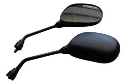 GZ LUSTERKO UNIWERSALNE DO SKUTERÓW OWALNE LEWE I PRAWE (KOMPLET) GWINT YAMAHA M8 KOLOR CZARNY