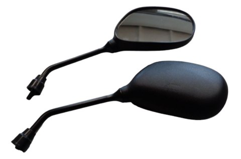 GZ LUSTERKO UNIWERSALNE DO SKUTERÓW OWALNE LEWE I PRAWE (KOMPLET) GWINT YAMAHA M8 KOLOR CZARNY