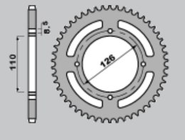 GROSSKOPF WYPRZEDAŻ ZĘBATKA TYLNA ALUMINIOWA T7075 (ERGAL) KOLOR CZARNY 4418 50 (441850) KAWASAKI KX65 '00-'20, SUZUKI RM 65 '03