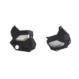 POLISPORT STREET ZESTAW OSŁONA POKRYWY (DEKLA) ALTERNATORA ORAZ OSŁONA POKRYWY SPRZĘGŁA KAWASAKI Z 650 '17-23' KOLOR CZARNY (848