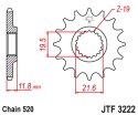 JT ZĘBATKA PRZEDNIA 2180 12 POLARIS 250/300/350/400/425 '89-99' (218012JT) (ŁAŃC. 520)