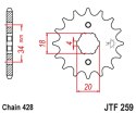 JT ZĘBATKA PRZEDNIA 259 17 HONDA XL 125, NX 125 (25917JT) (ŁAŃC. 428)