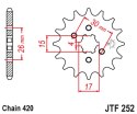 JT ZĘBATKA PRZEDNIA 261 15 HONDA MBX/MTX 50 (26115JT) (ŁAŃC. 420)