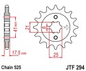 JT ZĘBATKA PRZEDNIA 284 14 HONDA XBR 500 '87-'91 (28414JT) (ŁAŃC. 525) (-1)