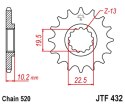 JT ZĘBATKA PRZEDNIA 435 12 SUZUKI RM 250 '87-'12 (43512JT) (ŁAŃC. 520)