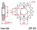 JT ZĘBATKA PRZEDNIA 511 14 KAWASAKI KLR 650 '90-'14 (51114JT) (ŁAŃC. 520)