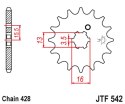 JT ZĘBATKA PRZEDNIA 542 10 YAMAHA DT 80 MX-S '83-84' (54210JT) (ŁAŃC. 428)