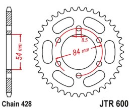 JT ZĘBATKA TYLNA 1197 52 GILERA 125 RTX '85-88'; (119752JT) (ŁAŃC.428)
