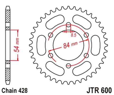 JT ZĘBATKA TYLNA 1197 52 GILERA 125 RTX '85-88'; (119752JT) (ŁAŃC.428)