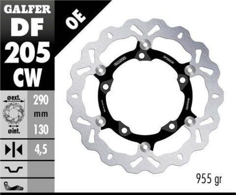 GALFER TARCZA HAMULCOWA PŁYWAJĄCA PRZÓD 290MM KAWASAKI NINJA 125 19- , NINJA 300R (ABS) 13-, VERSIS X 300 17-, Z125/250/300 15- 