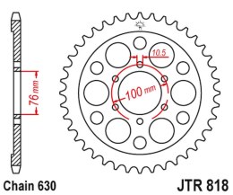 JT ZĘBATKA TYLNA 818 41 SUZUKI GS 750 '77-83, GSX 750 '79-82 (81841JT) (ŁAŃC. 630)