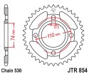 JT ZĘBATKA TYLNA 854 43 YAMAHA XS 250 '78-80, XS 500 '76-77 (85443JT) (ŁAŃC. 530) NA ZAMÓWIENIE