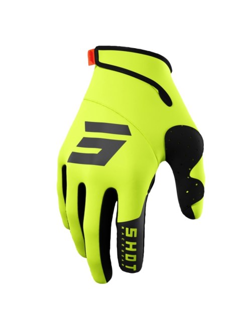 SHOT RACING WYPRZEDAŻ RĘKAWICE SOFTSHELL ZIMOWE TRAINER 2.0 NEON YELLOW KOLOR ZÓŁTY NEON/CZARNY ROZMIAR 09