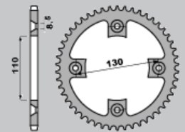 GROSSKOPF WYPRZEDAŻ ZĘBATKA TYLNA ALUMINIOWA T7075 (ERGAL) KOLOR SREBRNY 4306 49 HONDA CR80/85 '85-'07 (ŁAŃC. 420)