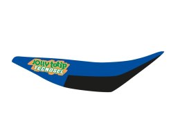 TECNOSEL (BLACKBIRD) KOMPLET NAKLEJEK (OKLEIN) + POKROWIEC/POSZYCIE NA SIEDZENIE KAWASAKI KX 125/250 '92-'93, REPLICA TEAM KAWAS